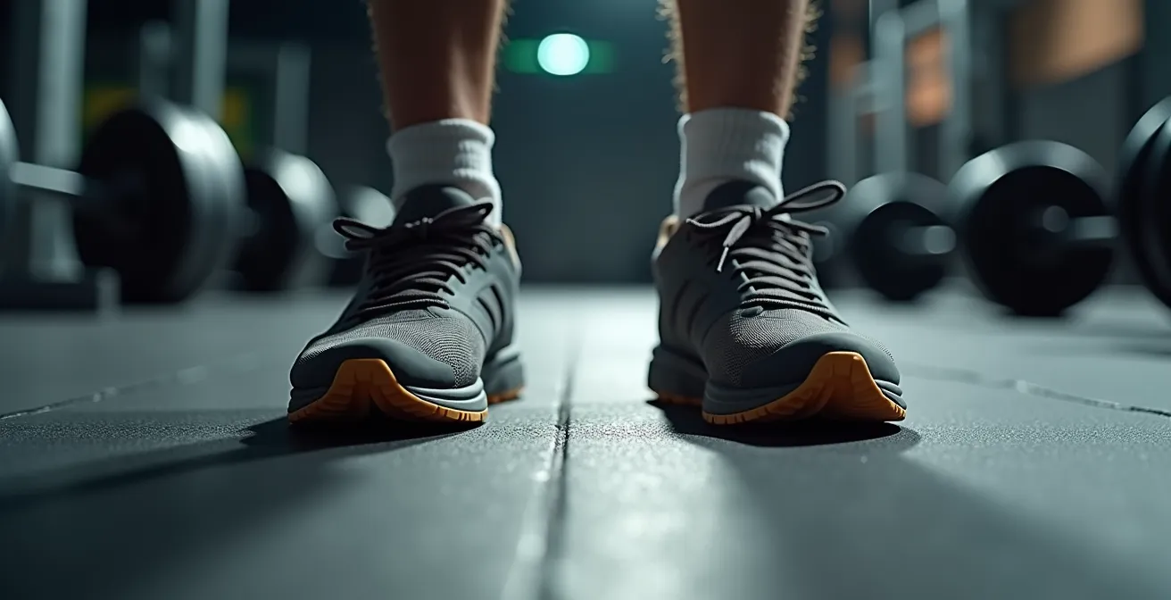 Comparaison visuelle de compression de semelle sous charge