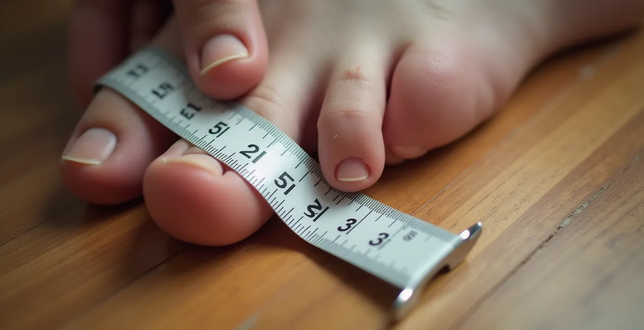 Technique de mesure du pied à domicile avec outils de précision